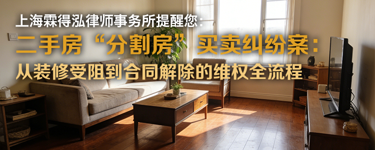 上海霖得泓律师事务所解析二手房“分割房”买卖纠纷案:从装修受阻到合同解除的维权全流程